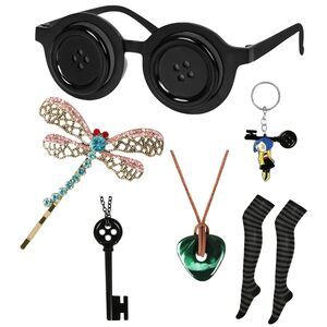 1785 6pcs Cosplay Accessoriess For Halloween Button Glasses
